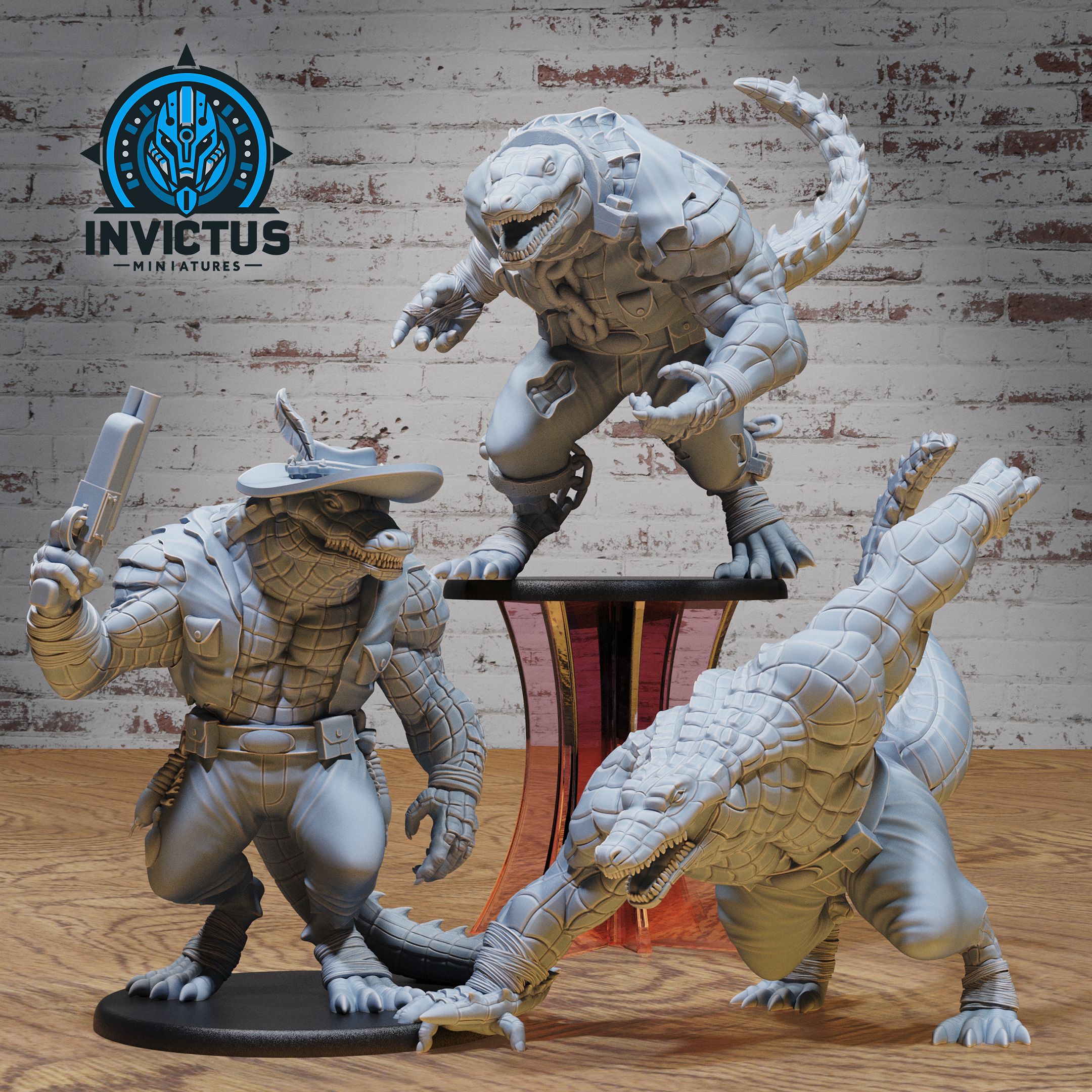 Alligator Mutant Set / Space Crocodile Warrior / Star Battle Pirate / Galactic Croc Tribe Fighter / Cosmic Animal Raider / Cyberpunk Reptile Army / Steampunk Predator Creature / Alien Swamp Beast / Sci-Fi Encounter